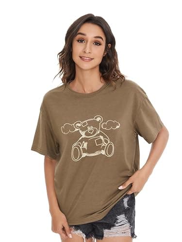 SOLY HUX Women's Graphic Tees Cute Print Short Sleeve Tee Preppy Clothes Casual Vintage Summer Oversized T Shirt Top thumbnail 3