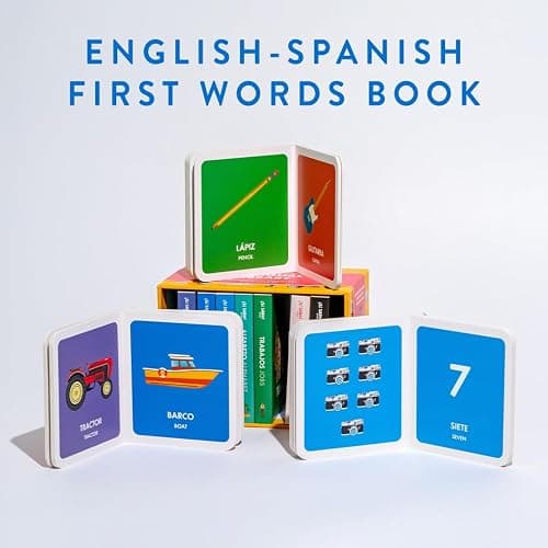 My First Bilingual Library: A Spanish-English Vocabulary Board Book Set of Colors, Numbers, Animals, ABCs, and More (Si Sabo Bilingual Books for Kids) thumbnail 3