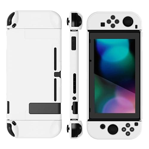 eXtremeRate PlayVital Protective Case Cover for Nintendo Switch Joy-Con Console - White thumbnail 6