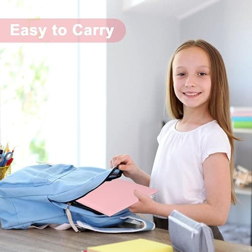 Two-Pocket-Folders with 3 Prongs, Letter Size Plastic Folders with Pockets and Prongs, Poly Plastic Folders for Office & School. 6 Pastel Colors (Pink - 6 Packs) thumbnail 7