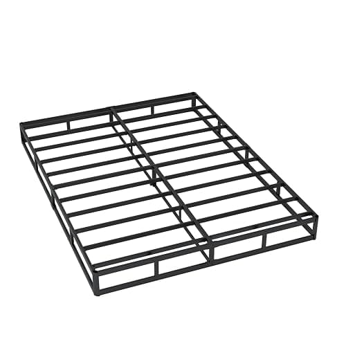 SHLAND Queen Box Spring 7 Inch Low Profile Queen Size Bed Base, 3000 lbs Black Heavy Duty Metal Mattress Foundation with Easy Clean Fabric Cover, Easy Assembly thumbnail 4