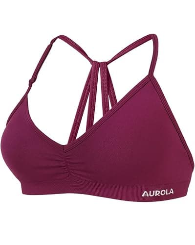 AUROLA Mercury Workout Sports Bras Women Athletic Removable Padded Backless Strapy Minimal Crop Top - Image 1