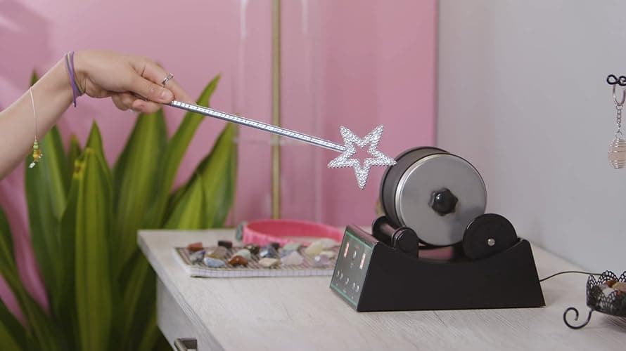 Dan&Darci Advanced Professional Rock Tumbler Kit - with Digital 9-Day Polishing Timer & 3 Speed Settings - Turn Rough Rocks into Beautiful Gems : Great Science & STEM Geology Toy for Kids All Ages thumbnail 2