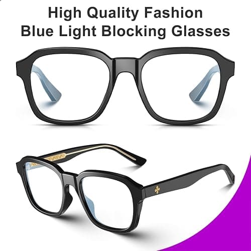 VISOONE Oversized Square Blue Light Blocking Glasses Fashion Computer Eyewear for Women and Men BENNETT thumbnail 5