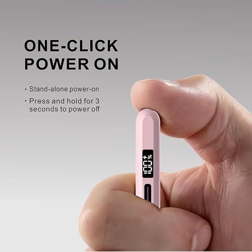 Stylus Pen for iPad 2025-2018 with LED Power Display, 15Mins Fast Charge,Tilt Sensitivity Pencil for iPad 10/9/8/7/6th,11th A16,Air 11/13 M2/M3,Pro 11/13 M4,Pro 12.9",Air 5/4/3,Mini 7/6/5 (Pink) thumbnail 2