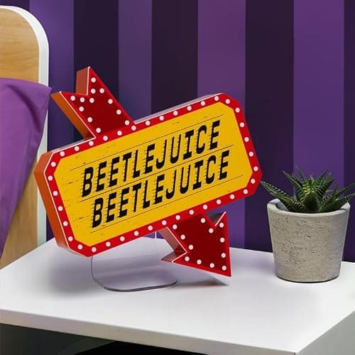 Paladone Beetlejuice Icon Accent Light - Officially Licensed Merchandise from Iconic Retro Horror Movie, Spooky Room Decor and Gift, Gothic Bedroom Accessory and Nightlight for All Ages thumbnail 2