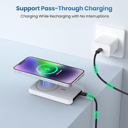Batterie Externe Magnétique sans Fil, 20W Charge Rapide Chargeur Powerbank, 10000mAh Power Bank Compatible avec iPhone 16 15 14 13 12 Pro Max Plus iPad Android, Portable Batterie Powerbank Induction thumbnail 7