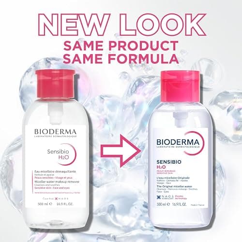 Bioderma - Sensibio - H2O Micellar Water - Makeup Remover Cleanser - Face Cleanser for Sensitive Skin thumbnail 2