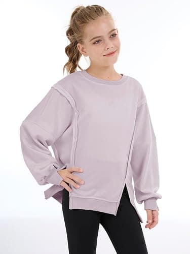 CharmWM Sweatshirts For Teen Girls Trendy Crewneck Oversized Kids Tops Long Sleeve Cute Fall Clothes thumbnail 3