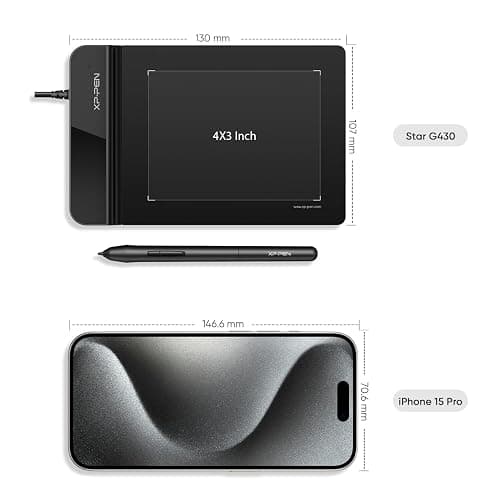 Drawing Tablet XPPen G430S OSU, Graphic Drawing Tablet with 8192 Levels Pressure Battery-Free Stylus, 4 x 3 inch Ultrathin, for OSU Game, Online Teaching Compatible with Window/Mac Black thumbnail 2