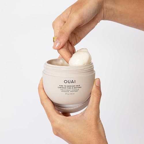 OUAI Fine Hair Shampoo, Conditioner, and Treatment Masque Set - Volumizing, Strengthening, Repairing - 3 Count (10oz Shampoo, 10oz Conditioner, 8oz Masque) thumbnail 5
