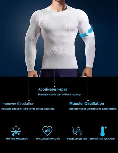 HOPLYNN 4/5 Pack Workout Compression Shirts Men Long/Short Sleeve Rash Guard Athletic Undershirt Gear T Shirt for Sports thumbnail 2