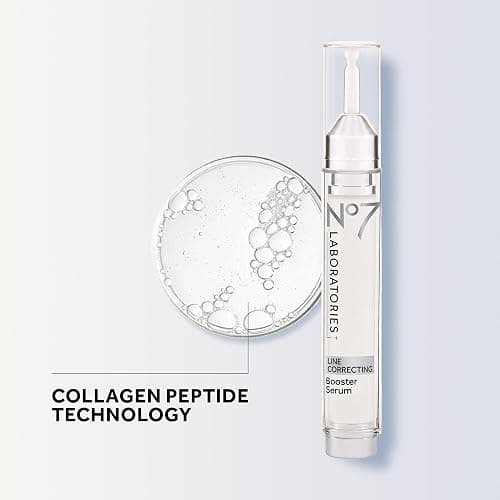 No7 Laboratories Line Correcting Booster Serum - Potent Collagen Peptide Serum for Fine Lines and Wrinkles - Moisturizing Formula for All Aging Skin Types (15 ml) thumbnail 6