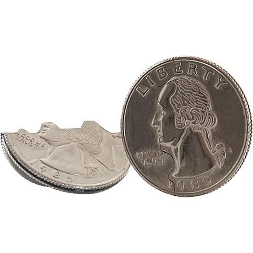 Canailles Hinged Bite and Folding Quarter Coin, Magic Trick Cool Quarter for Pranks, Tricks and More - Image 1