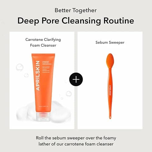 APRILSKIN Pore Cleansing Facial Silicone Brush | for Blackheads Removal & Face Scrubber | Gentle Exfoliation | Deep Pore Cleaning Massager | Pairs with Aprilskin's Carrotene Cleansing Balm thumbnail 5