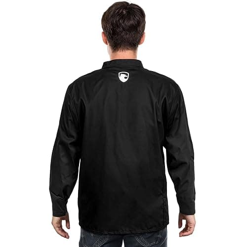 QeeLink Welding Jacket - Premium Flame Resistant (FR) Cotton Welding Clothes - Light Weight Welder Coat for Men & Women thumbnail 2