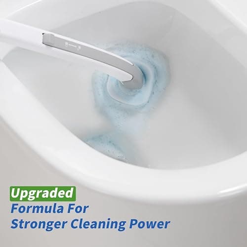 oshang Disposable Toilet Brush - Toilet Bowl Cleaner, Toilet Cleaning Supplies, Toilet Brush with Holder, 14 Refills for Deep Cleaning and Hygienic Bathroom Maintenance thumbnail 2