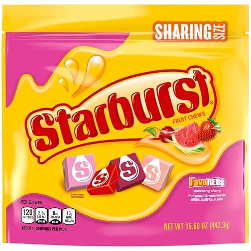STARBURST FaveREDS Fruit Chews Candy, Chewy Candy, 15.6 oz Sharing Size Bag thumbnail 4