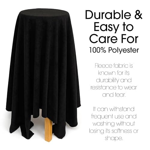 Pico Textiles 4 Yards Bolt - Black Solid Fleece Fabric - Sold by The Bolt - Ideal for Sewing Projects, Scarves, No Sew Fleece Throws & Tie Blankets thumbnail 4