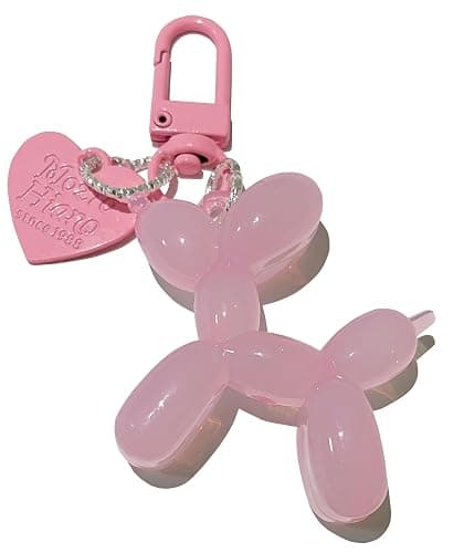 LAEKOU Jelly Balloon Dog Design Keychain for Women, Cute Girls Key Chain, Bag Charms Accessories for Car Purse Backpack - Image 1