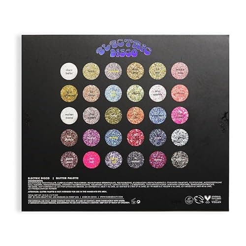 KARA BEAUTY ELECTRIC DISCO Glitter Eyeshadow Palette – 30 Color Pressed Glitter Makeup Palette for Face, Body & Eyes No Glue Needed Chunky & Fine Glitter for Rave, Festival Makeup Mermaid Vibes & More thumbnail 7