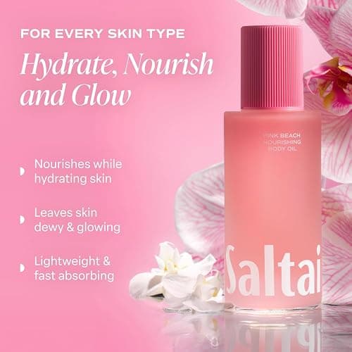 Saltair Body Oil – Silky After Shower and Bath Dry Oil for Women and Men – Non-Greasy, Well-Absorbing Moisturizer for Hydrating Dry Skin – Pink Beach Scent, 4oz thumbnail 6
