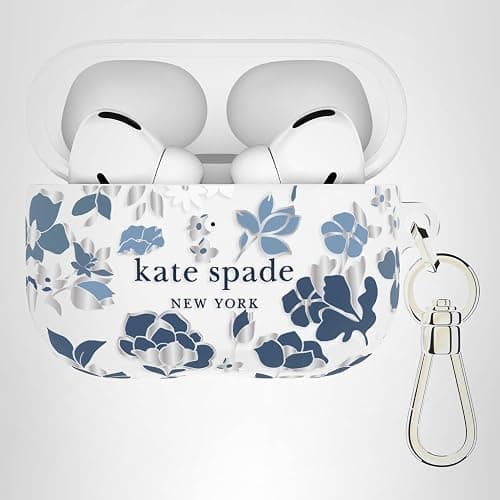 kate spade new york AirPods Pro 3 Case - Flowerbed Blue | Stylish Case with Luxe Gold Ring Keychain for Bag, Tote, Backpack, and More - Protective & Lightweight Case for AirPods Pro 3 thumbnail 7