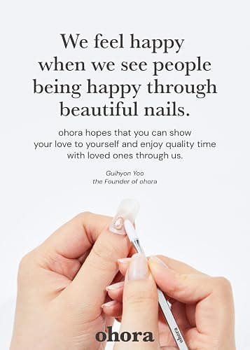 ohora Semi Cured Gel Nail Strips (N Bare Pink) - Works with Any Lamps, Salon-Quality, Long Lasting, Easy to Apply & Remove - Includes 2 Prep Pads, Nail File & Wooden Stick thumbnail 8