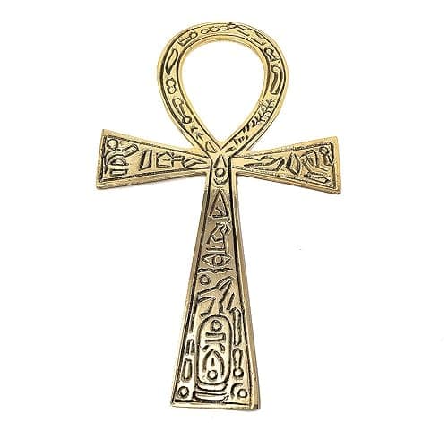 Solid Brass Ankh 6.25" ~ Perfect for your Altar, Wall Décor, Gift Giving, Ritual needs. Made of 100% yellow brass quality product by New Age Imports, Inc.® (Brass Ankh 6.5") thumbnail 4