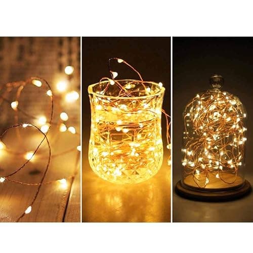 Twinkle Star 200 LED 66 FT Copper Fairy String Lights 8 Modes LED, USB Powered with Remote Control for Christmas Tree Wedding Party Home Decoration, Warm White thumbnail 5
