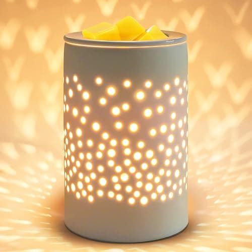 Bobolyn Ceramic Electric Wax Melt Warmer Candle Waxing Warmer Burner Melt Wax Cube Melter Fragrance Warmer- Ideal Gift for Wedding, Spa and Aromatherapy - A-halo House - Image 1