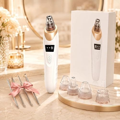 Blackhead Remover Vacuum for Face, 3 Adjustable Suction Levels, White | Adjustable Pore Cleaning, 5 Interchangeable Probes, USB Rechargeable Design thumbnail 7