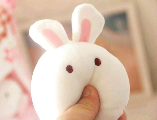 Nenalayo Cute Bag of Cherry Blossom Bunnies Plush Toy Soft Throw Pillow Stuffed Animal Toys Creative Gifts Room Decor Creative Gifts for Girls thumbnail 6