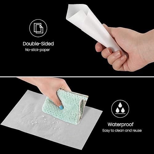 300 Pieces Diamond Painting Release Paper 15 x 15 cm and 15 x 10 cm Double-Sided Non-Stick Cover Replacement 5D Diamond Painting Accessories Tool for Adult Kids thumbnail 8