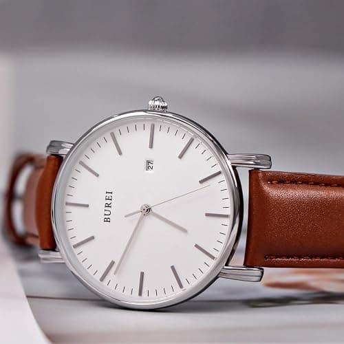 BUREI Men Wrist Watches Fashion Minimalist Analog Quartz Waterproof Watches for Men thumbnail 6