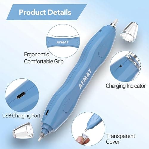AFMAT Electric Eraser, with 140 Eraser Refills, Rechargeable Pencil Erasers for Artists, Electric Erasers for Drafting, Drawing, Painting, Sketching, Architectural Plans, Detailer Tool EE25 thumbnail 5