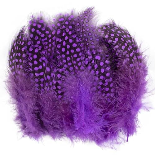 50pcs 3-6 Inches Purple Colorful Spotted Feathers for Craft Jewelry and Clothing Decoration and Dream Catcher thumbnail 7