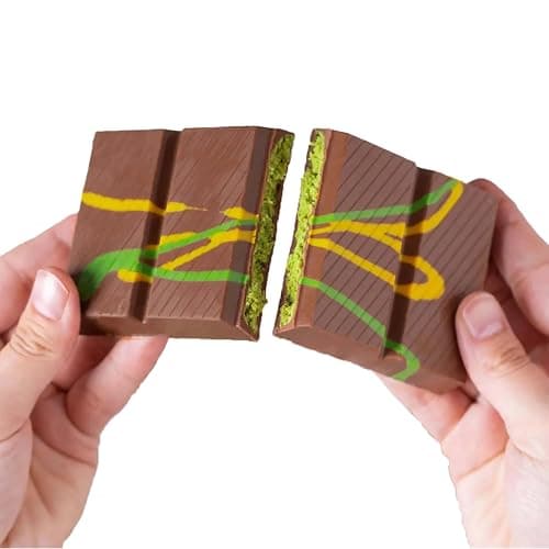 UniqBite Dubai Chocolate Bar Pistachio, Crunchy Loaded Viral Knafeh Chocolate Bar with Pistachio Cream and Kataifi (14 Ounces (2 Pack)) thumbnail 4
