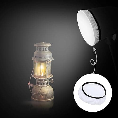 7"/18cm Light Diffuser,Soft Diffuser Lamp Cover White Lamp Shade Diffusers,Great for Studio Strobe Reflectors, Video Shooting (8Pcs) thumbnail 7
