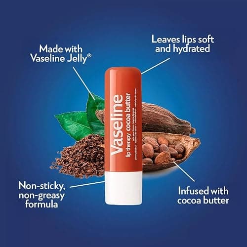 Vaseline Lip Therapy Cocoa Butter Lip Balm, 6 Pack thumbnail 4