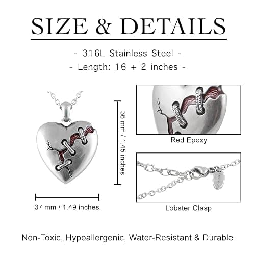 Controse Cure For A Broken Heart Necklace with Pendant thumbnail 5
