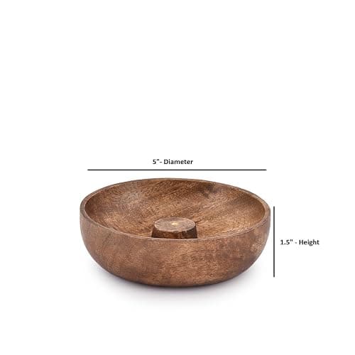 EDHAS Incense Burner Stick Holder Bowl, Ash Catcher Bowl for Home Décor, Meditation, Yoga (5" x 5" x 1.5") thumbnail 2