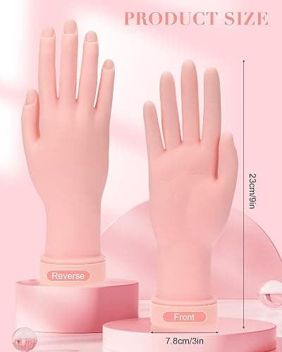 Practice Hand for Acrylic Nails Soft Touch Mannequin Hand for Nails, Flexible and Bendable Fake Hand for Nails for Nail Art Beginners thumbnail 5