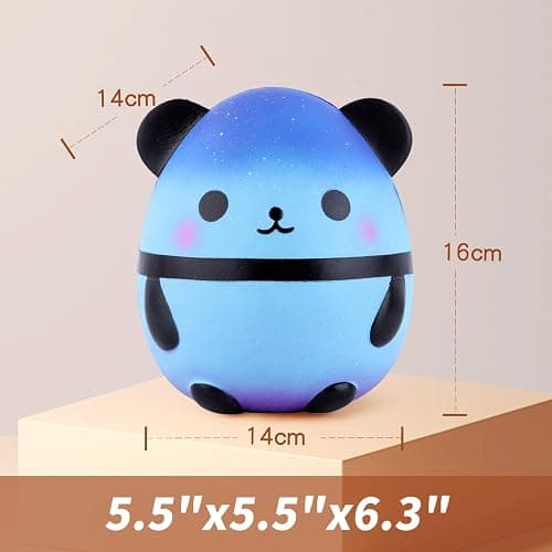 Anboor 5.5" Squishies Jumbo Panda Egg Creamy Candy Ice Cream Slow Rising Scented Kawaii Squishie Animal Toy for Collection,1 Pcs (Galaxy) thumbnail 2