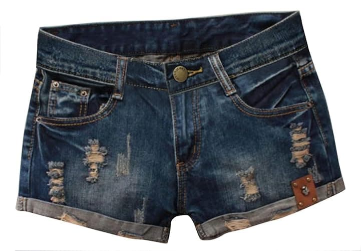 Fensajomon Women's Low Rise Summer Ripped Distressed Frayed Denim Shorts Sexy Jean thumbnail 3