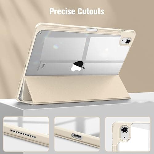 Fintie Hybrid Slim Case for iPad (A16) 11th Generation 11 Inch (2025), iPad 10th Generation 10.9 Inch (2022) - Shockproof Cover with Clear Transparent Back Shell & Pencil Holder, Starlight thumbnail 9