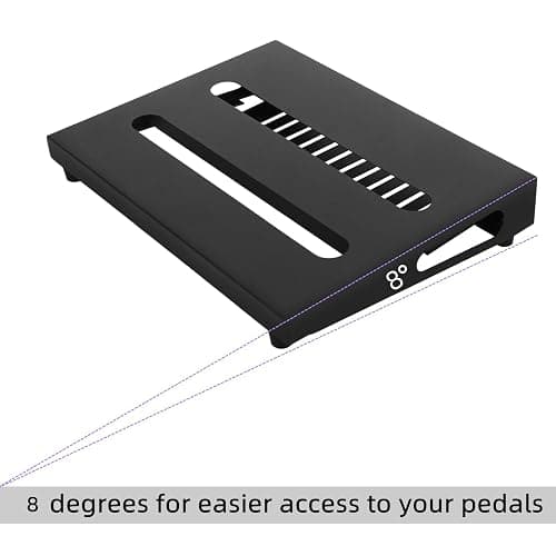 SOYAN 14" x 10.6" Guitar Pedal Board with Power Supply Tray, Carry Bag & Mounting Tapes Included (Black, SPB-14S) thumbnail 6