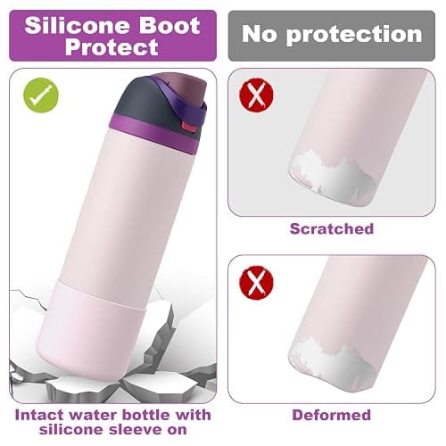 Alwenid 2PCS Silicone Water Bottle Boot for Owala 24oz 32oz 40oz, Anti-Slip Protective Sleeve Bottom Bumper Protector for FreeSip, Twist, and Flip Stainless Steel Water Bottles thumbnail 4