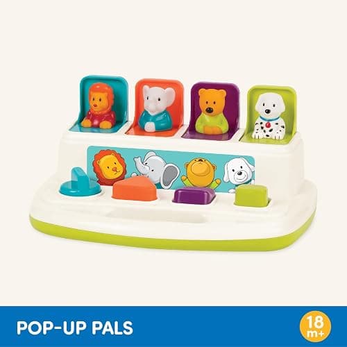 Battat – Cause – And – Effect Toy – Developmental Toy With Buttons & Colors – Color Sorting Animal Toys – For Kids, Toddlers, Babies – 18+ Months – Pop – Up Pals thumbnail 7