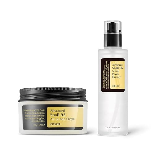 COSRX Snail Mucin Duo - Snail 92 Cream & Snail 96 Essence, Daily Face Gel Moisturizer and Hydrating Serum for Face with Snail Secretion Filtrate, Korean Skin Care - Image 1